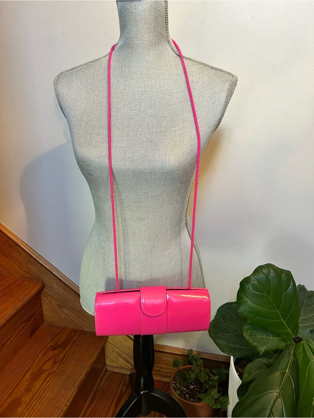 Pink Patent Crossbody Clutch Bag - Unbranded - Picture 1 of 5